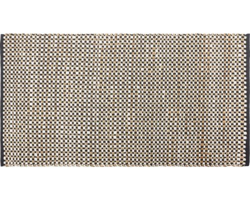 Teppich Natur Loreto schwarz 80x150 cm