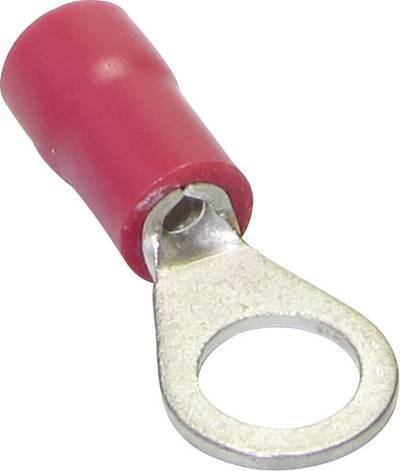 TRU COMPONENTS 1582998 Ringkabelschuh Querschnitt (max.)=1.50 mm² Loch-Ø=10.50 mm Teilisoliert Rot 1 St.