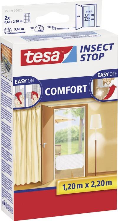 tesa COMFORT 55389-00020-00 Tür-Fliegengitter (B x H) 1200 mm x 2200 mm Weiß 1 St.