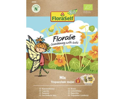 FloraSelf Floralie Gärtnern mit Kids Blumensamen Bio Kapuzinerkresse