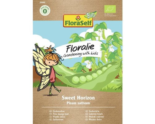 FloraSelf Floralie Gärtnern mit Kids Gemüsesamen Bio Zuckererbse Sweet Horizon