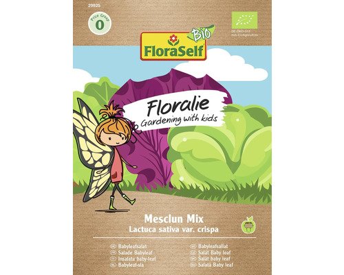FloraSelf Floralie Gärtnern mit Kids Gemüsesamen Bio Schnittsalat/Pflücksalat