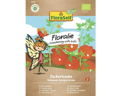 FloraSelf Floralie Gärtnern mit Kids Gemüsesamen Bio Tomate Zuckertraube