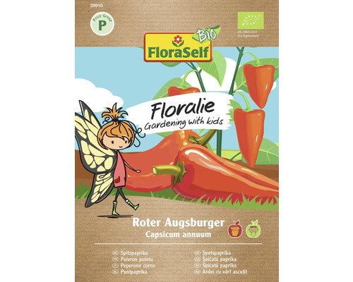 FloraSelf Floralie Gärtnern mit Kids Gemüsesamen Bio Spitzpaprika Roter Augsburger