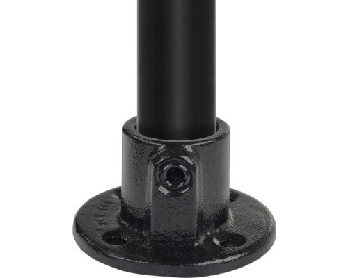 Buildify Fussplatte rund schwarz für Gerüstrohr schwarz Ø 33 mm