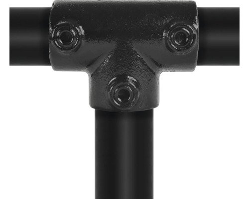 Buildify T-Stück lang schwarz für Gerüstrohr schwarz Ø 33 mm