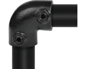 Buildify Winkelstück 90° schwarz für Gerüstrohr schwarz Ø 33 mm