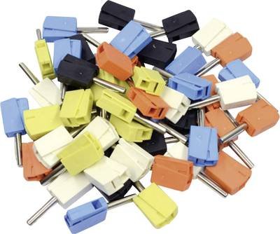 WAGO 215-111 Bananenstecker Stecker, gerade Stift-Ø: 4 mm Schwarz, Gelb, Blau, Weiß, Orange 50 St.