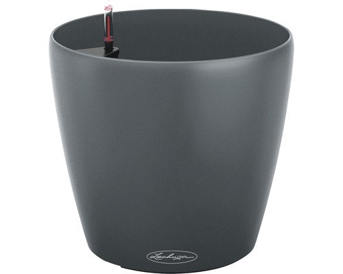 Pflanzkübel Lechuza Classico Eco Kunststoff Ø 60 cm H 56 cm grau inkl. Erdbewässerungssystem und Wasserstandsanzeiger