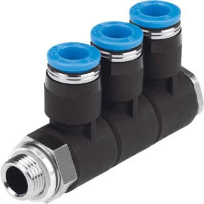 FESTO Verteiler 186238 QSLV3-G3/8-8 Rohr-Ø: 8 mm 1 St.