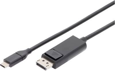Digitus USB-C® / HDMI Adapterkabel USB-C® Stecker, HDMI-A Stecker 2.00 m Schwarz AK-300330-020-S Geschirmt, doppelt gesc