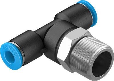 FESTO T-Verbinder 190670 QST-3/8-6 Rohr-Ø: 6 mm Gewinde-Maß: R3/8 1 St.