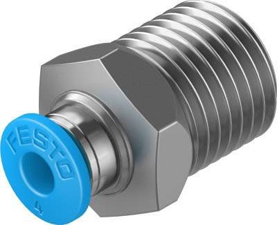 FESTO Gerade-Verbinder 190644 QS-1/4-4 Rohr-Ø: 4 mm Gewinde-Maß: R1/4 1 St.