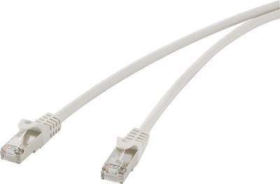 Renkforce RF-4724274 RJ45 Netzwerkkabel, Patchkabel CAT 5e F/UTP 1.00 m Grau mit Rastnasenschutz 1 St.