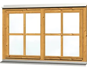 Doppelfenster SKAN HOLZ 132,4 x 82,1 cm eiche hell