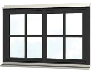 Doppelfenster SKAN HOLZ 132,4 x 82,1 cm anthrazit