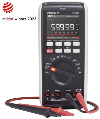VOLTCRAFT VC891 Hand-Multimeter kalibriert (ISO) digital Datenlogger, LoZ CAT III 1000 V, CAT IV 600 V Anzeige (Counts):