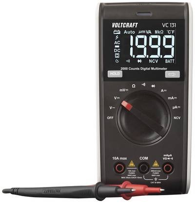 VOLTCRAFT VC131 Hand-Multimeter kalibriert (DAkkS-akkreditiertes Labor) digital CAT III 600 V Anzeige (Counts): 2000