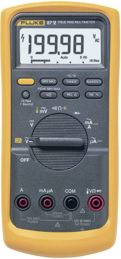 Fluke 87V/EUR Hand-Multimeter digital CAT III 1000 V, CAT IV 600 V Anzeige (Counts): 20000
