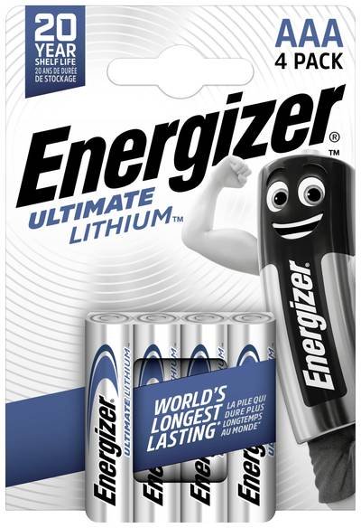 Energizer Ultimate FR03 Micro (AAA)-Batterie Lithium 1250 mAh 1.5 V 4 St.