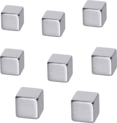 Sigel Neodym Magnet B3101 (B x H x T) 10 x 10 x 10 mm Würfel Silber 8 St. B3101