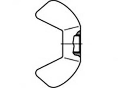 TOOLCRAFT 827787 Flügelmutter M4 Stahl verzinkt 10 St.