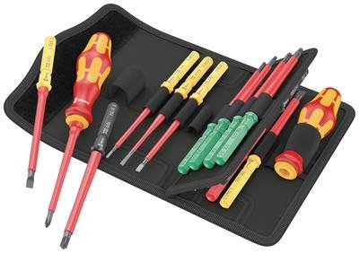 Wera 05006611001 VDE Bit-Schraubendreher 17teilig Kreuzschlitz Phillips, Kreuzschlitz Pozidriv, TORX, Schlitz