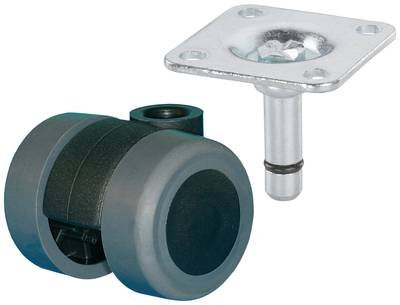 dörner + helmer 761340 761340 Doppelrollen Rad-Durchmesser: 35 mm Tragfähigkeit (max.): 70 kg 1 St.