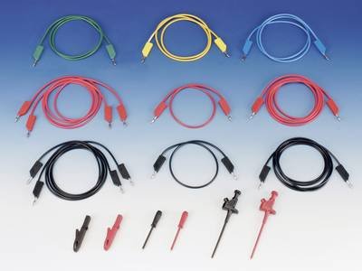 Hirschmann Test & Measurement 935980410 Messleitungs-Set Lamellenstecker 4 mm Lamellenstecker 4 mm 1.00 m Schwarz, Rot,