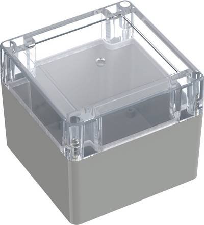 TRU COMPONENTS 6U07111109437 TC-13865100 Industrie-Gehäuse 105 x 105 x 89.7 ABS, Polycarbonat Lichtgrau, Transparent 1 S