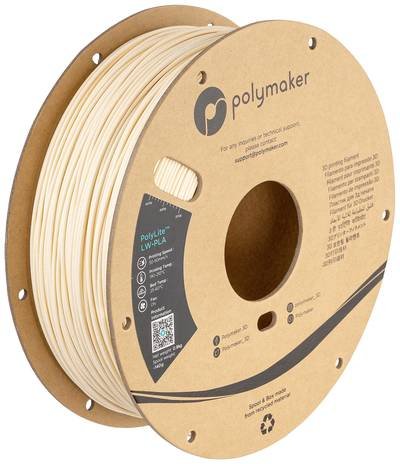 Polymaker PA08002 PA08002 Filament LW-PLA Matt, Geringe Dichte 1.75 mm 800 g Weiß PolyLite™ 1 St.