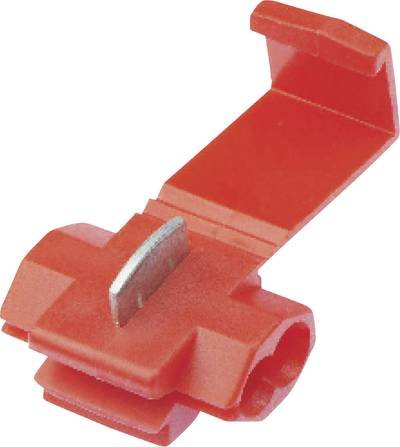 TRU COMPONENTS T1904C036 Abzweigverbinder flexibel: 0.50-1.00 mm² starr: 0.50-1.00 mm² Polzahl: 2 10 St. Rot