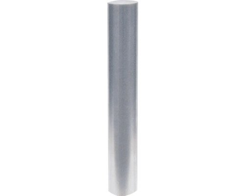 Edelstahlpoller Ø 204 mm geschliffen mit Flachkopf ortsfest herausnehmbar für Dübelbefestigung weiss-rot H = 900 mm