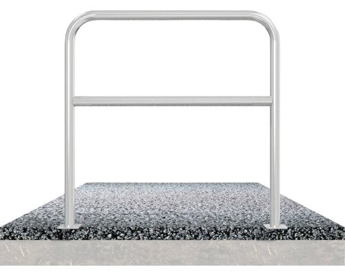 Rohrbügel Stahlrohr Ø 48 mm x 2,5 mm mit Querholm für Dübelbefestigung feuerverzinkt B = 1000 mm H = 1000 mm
