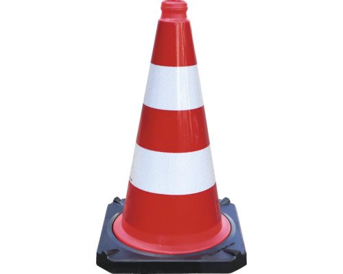 Leitkegel Typ 2 zweiteilig nach TL mit reflektierendem Folienmantel rot-weiss H = 750 mm