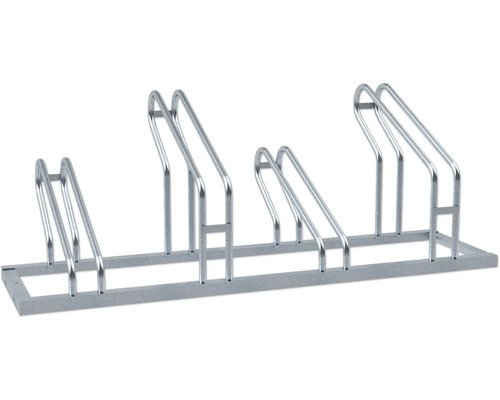 Fahrradständer mit Hoch/Tiefstellung für 4 Räder mit Reifenbreite bis 5,5 cm feuerverzinkt