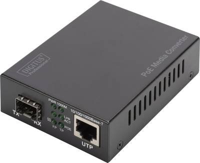 Digitus DN-82140 LAN 10/100/1000 MBit/s, SFP, IEEE 802.3z 1000BASE-LX, IEEE 802.3z 1000BASE-SX Medienkonverter 10 / 100