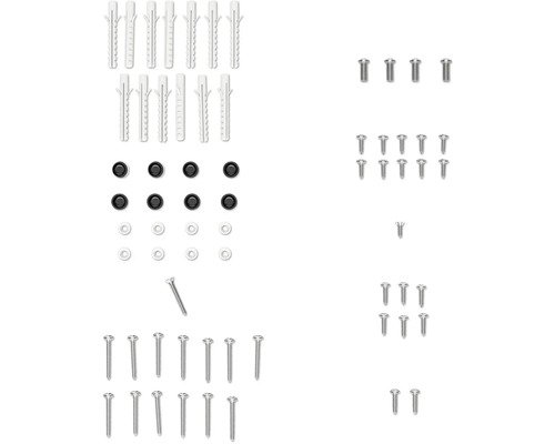 form&style Ersatz Befestigungset matt schwarz für Samoa, Moorea, Romallo, Ballino, Modena, Tahiti und Smart
