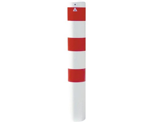 Absperrpoller Stahlrohr Ø 193 mm x 3,6 mm ortsfest zum Einbetonieren weiss-rot H = 1500 mm