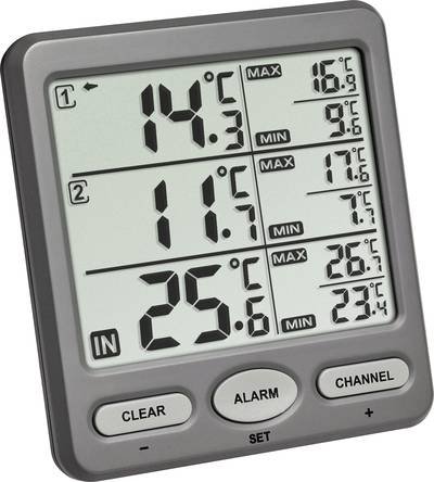 TFA Dostmann TRIO Funk-Thermometer Anthrazit 30.3062.10