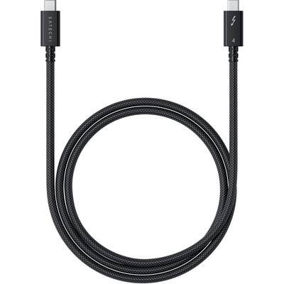 Satechi Thunderbolt™-Kabel Thunderbolt™ 4 USB-C® 1.00 m Schwarz, Silber ST-YTB100K