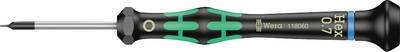 Wera 2054 Elektronik- u. Feinmechanik Innen-Sechskantschraubendreher Schlüsselweite (metrisch): 0.7 mm Klingenlänge: 40
