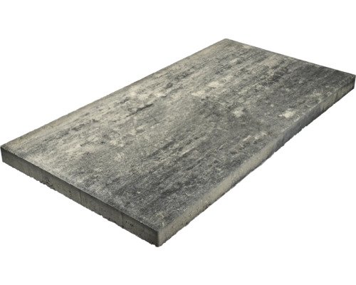 Beton Terrassenplatte iStone Pure weiss-schwarz 80 x 40 x 4 cm