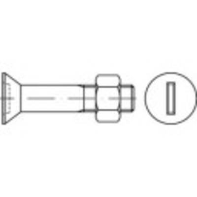 TOOLCRAFT 144345 Senkschrauben M16 45 mm Schlitz DIN 7969 Stahl feuerverzinkt 50 St.