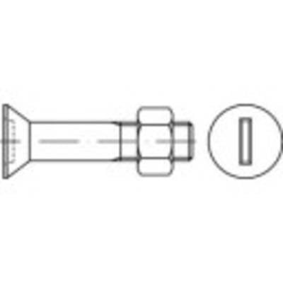 TOOLCRAFT 144307 Senkschrauben M16 30 mm Schlitz DIN 7969 Stahl galvanisch verzinkt 50 St.