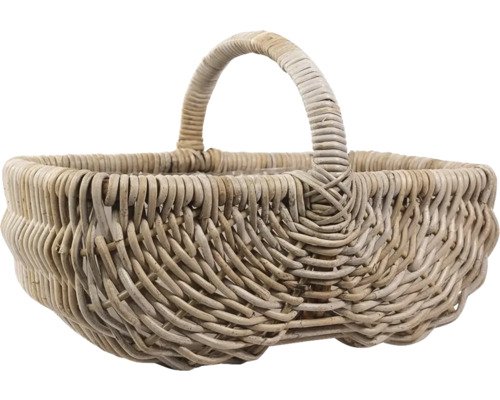 Pflanzkorb Leah mit Henkel Naturfaser 32 x 22 x 27 cm braun