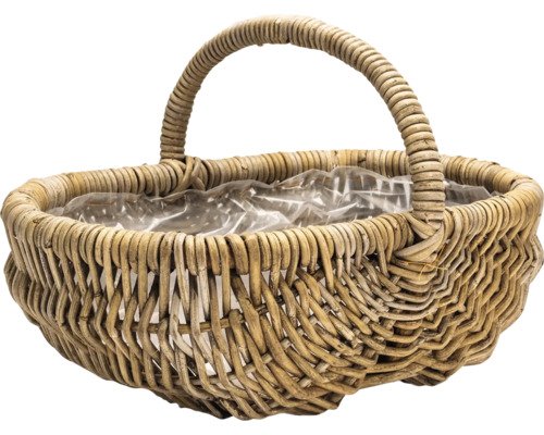 Pflanzkorb Leah Naturfaser 48 cm x 32 cm x 30 cm braun