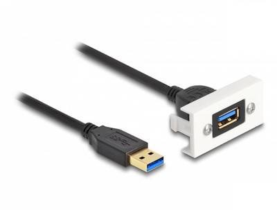 Delock Easy 45 - 1 m - USB A - USB A - USB 3.2 Gen 1 (3.1 Gen 1) - 5000 Mbit/s -