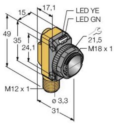Turck Einweg-Lichtschranke QS186EVQ8 3086444 1 St.
