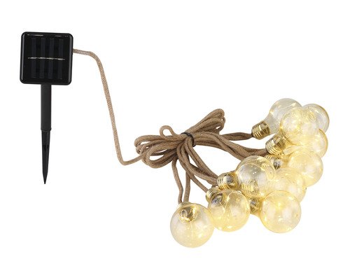 Lichterkette Solarlampe braun